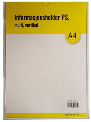 Informasjonsholder Multi PS A4, 1 ark