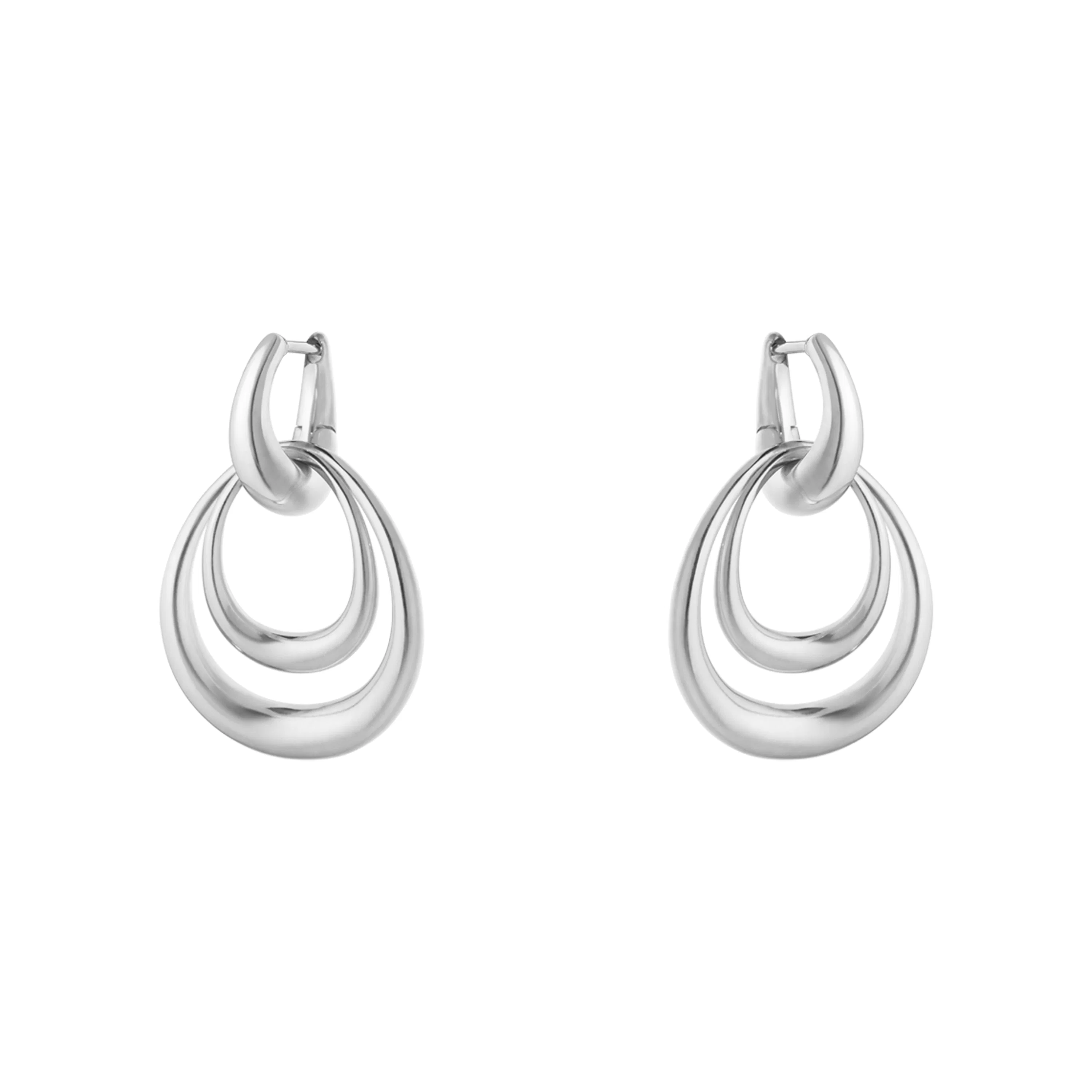 Offspring Dobbel Medium Sølv Ørepynt Georg Jensen