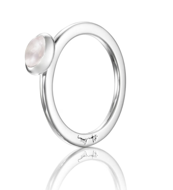 Love Bead Ring Rose Quartz