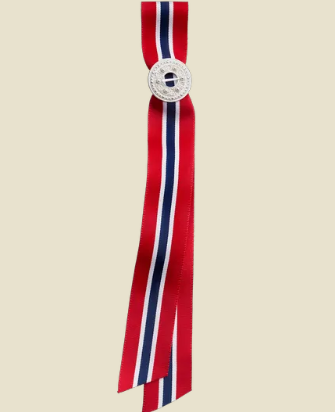 17. Mai Sløyfepin Kvit