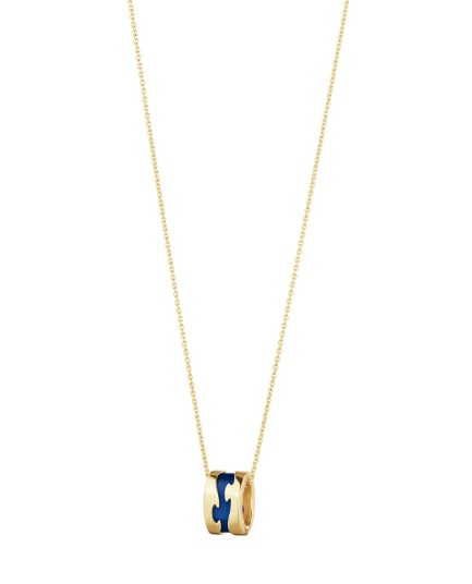 Georg Jensen Fusion Pendant 1637D YG Blue Hyceram