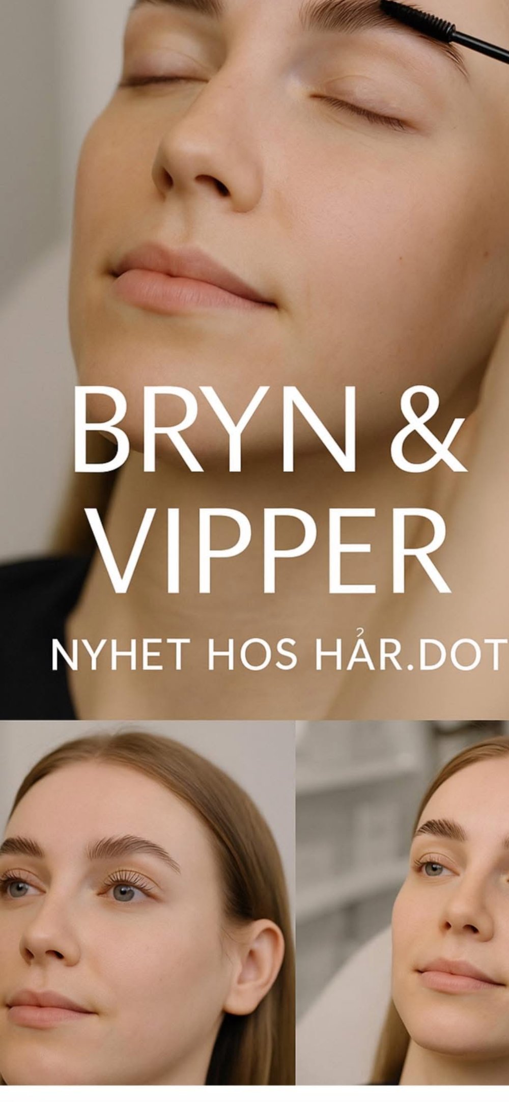 Brynslaminering og vippebehandling – bryn børstes med brynsbørste