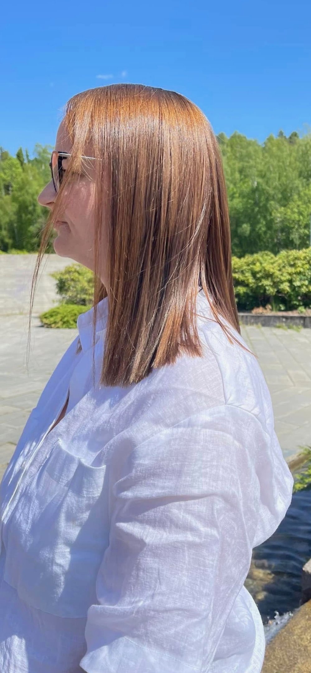 Etter Straight and Shine – glatt og blankt hår i profil