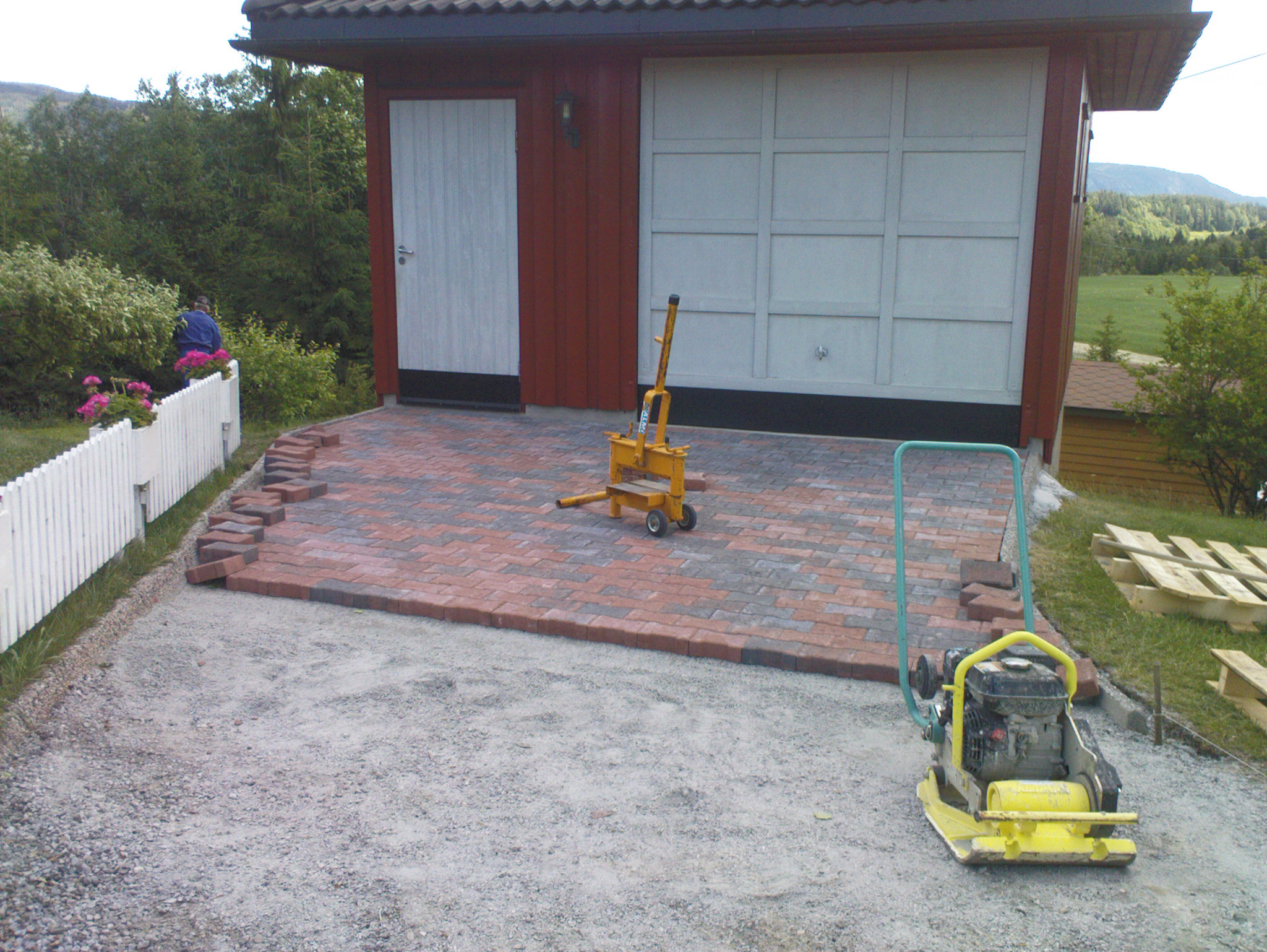 Steinlagt gangvei
