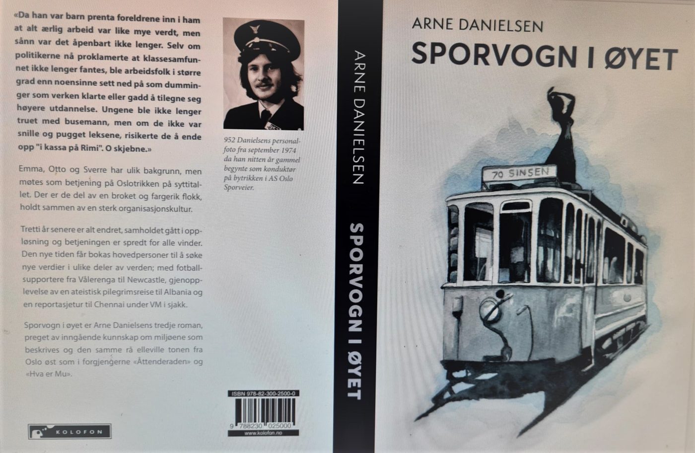 Omslaget til romanen Sporvogn i øyet