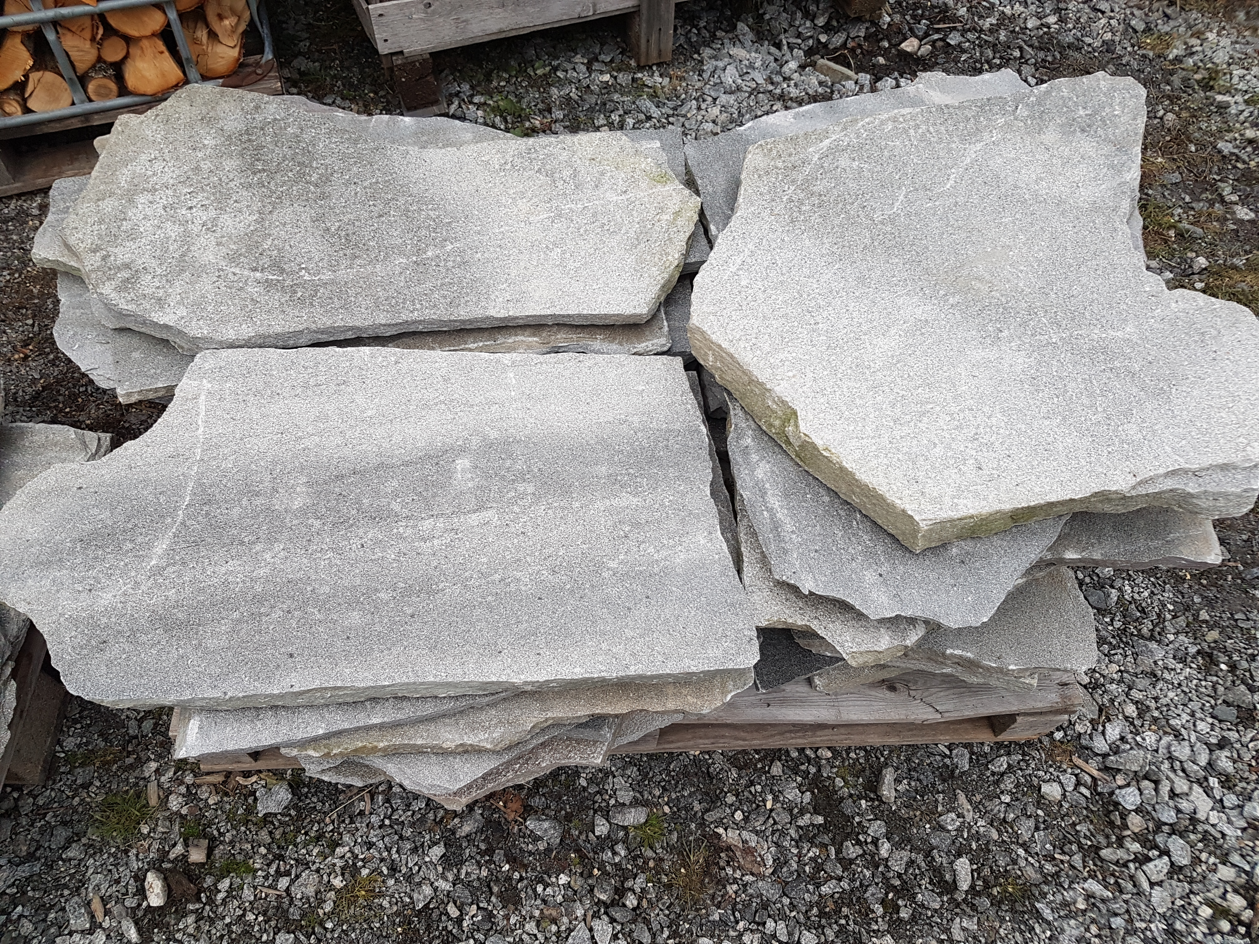 Skiferheller med glimmer – størrelse ca. 1 m², naturkant