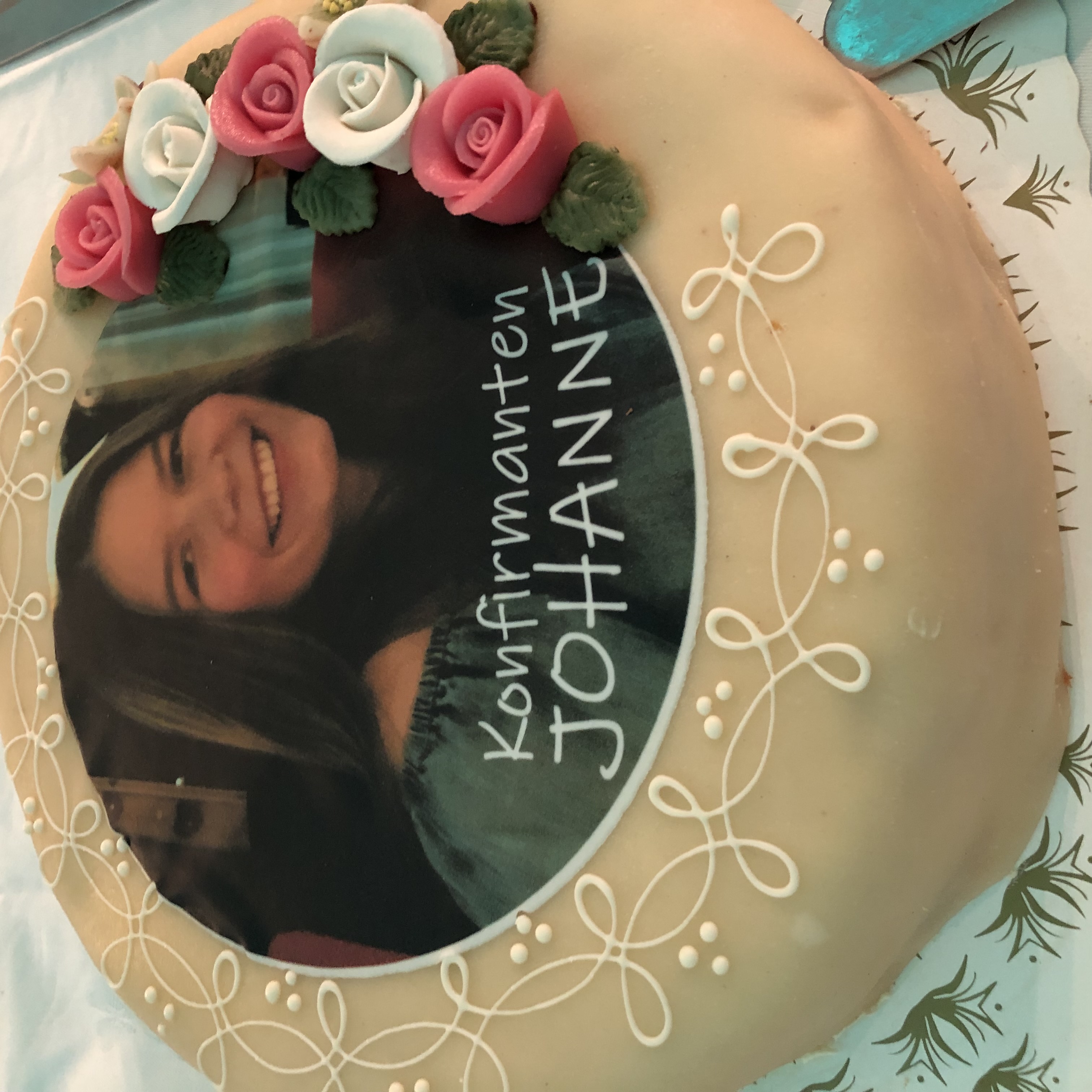 Bildekake med personlig motiv