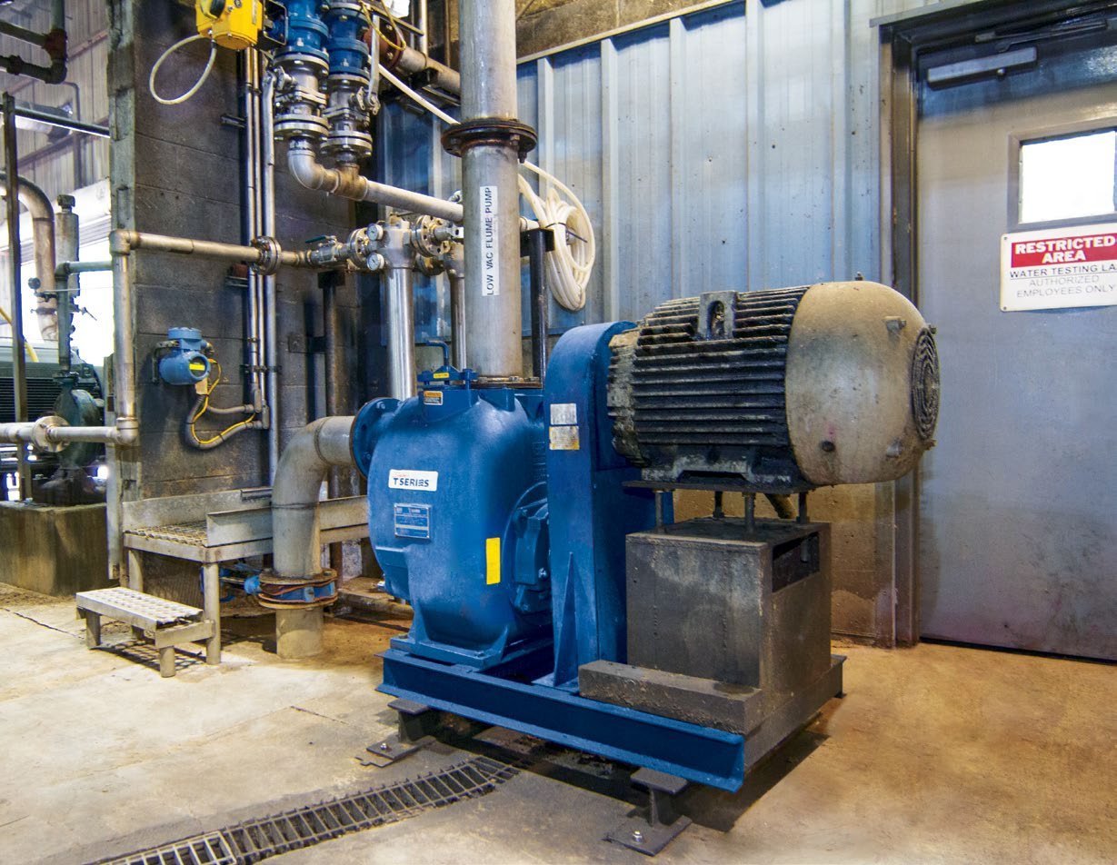 Gorman-Rupp Super T-pumpe med elektromotor i en pumpestasjon