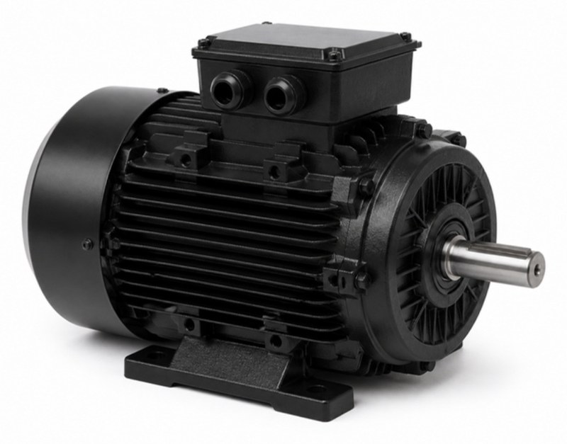Svart elektromotor