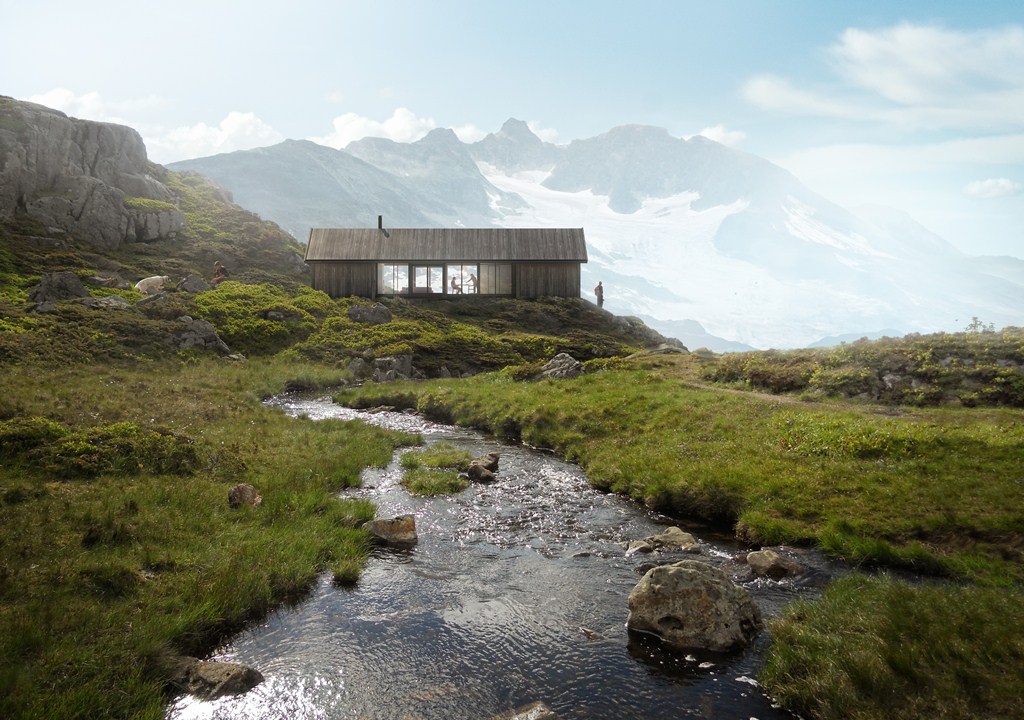 Rindalshytter – hytte i tradisjonell utforming mellom fjell