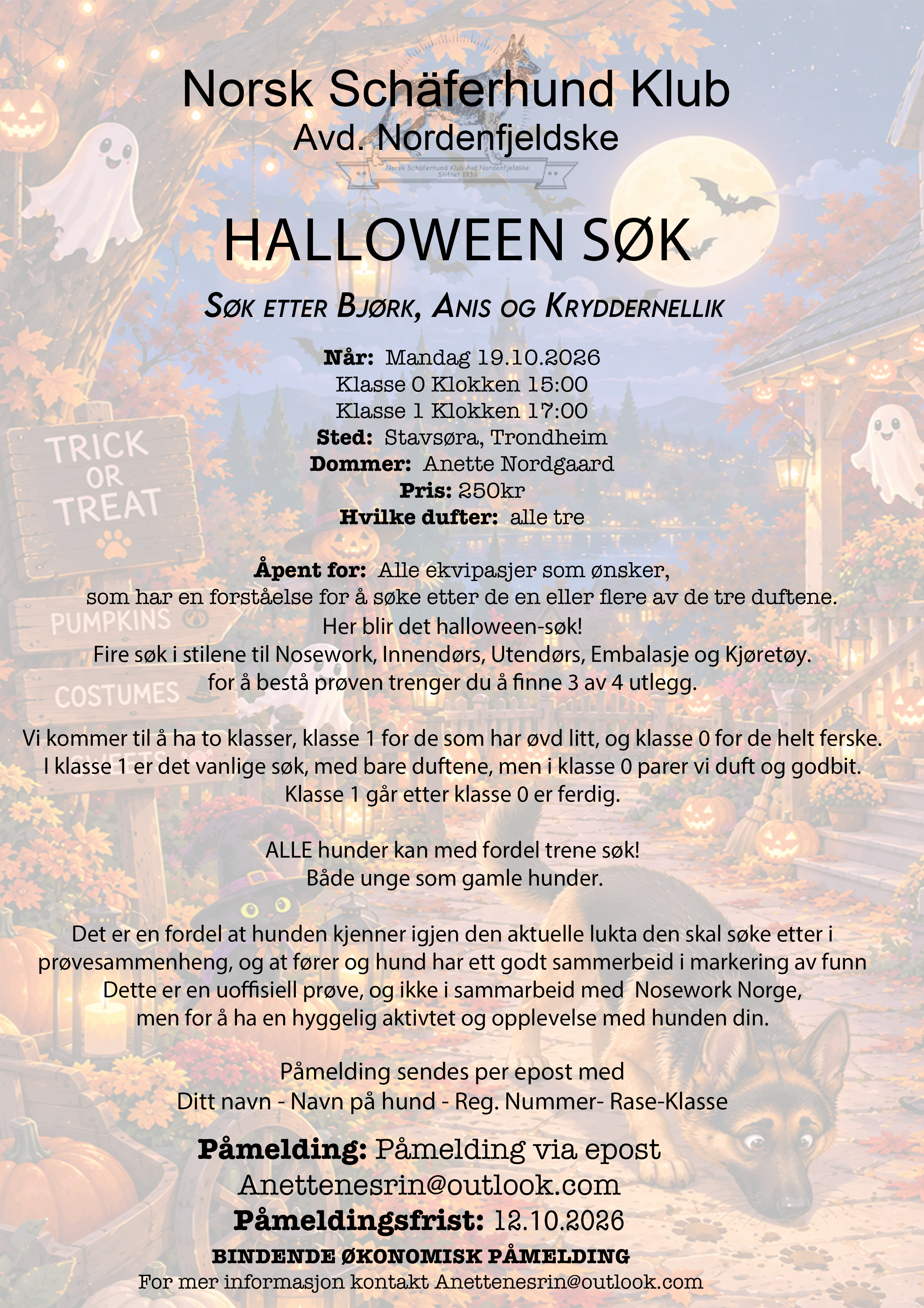 Halloween søk – NSchK avd. Nordenfjeldske