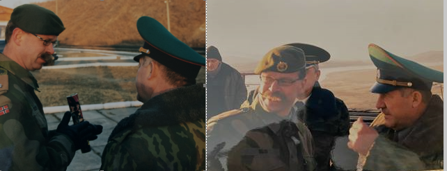 Jørn Buø i møte med russiske offiserer