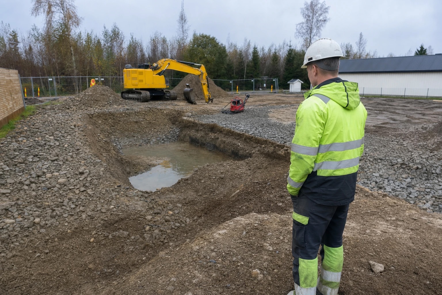 Tomtegraving og planering