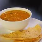 Suppe med ris (eller papadam)