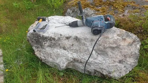 Bryting av fjell og deling av stein med kilesett - komplett utstyrspakke