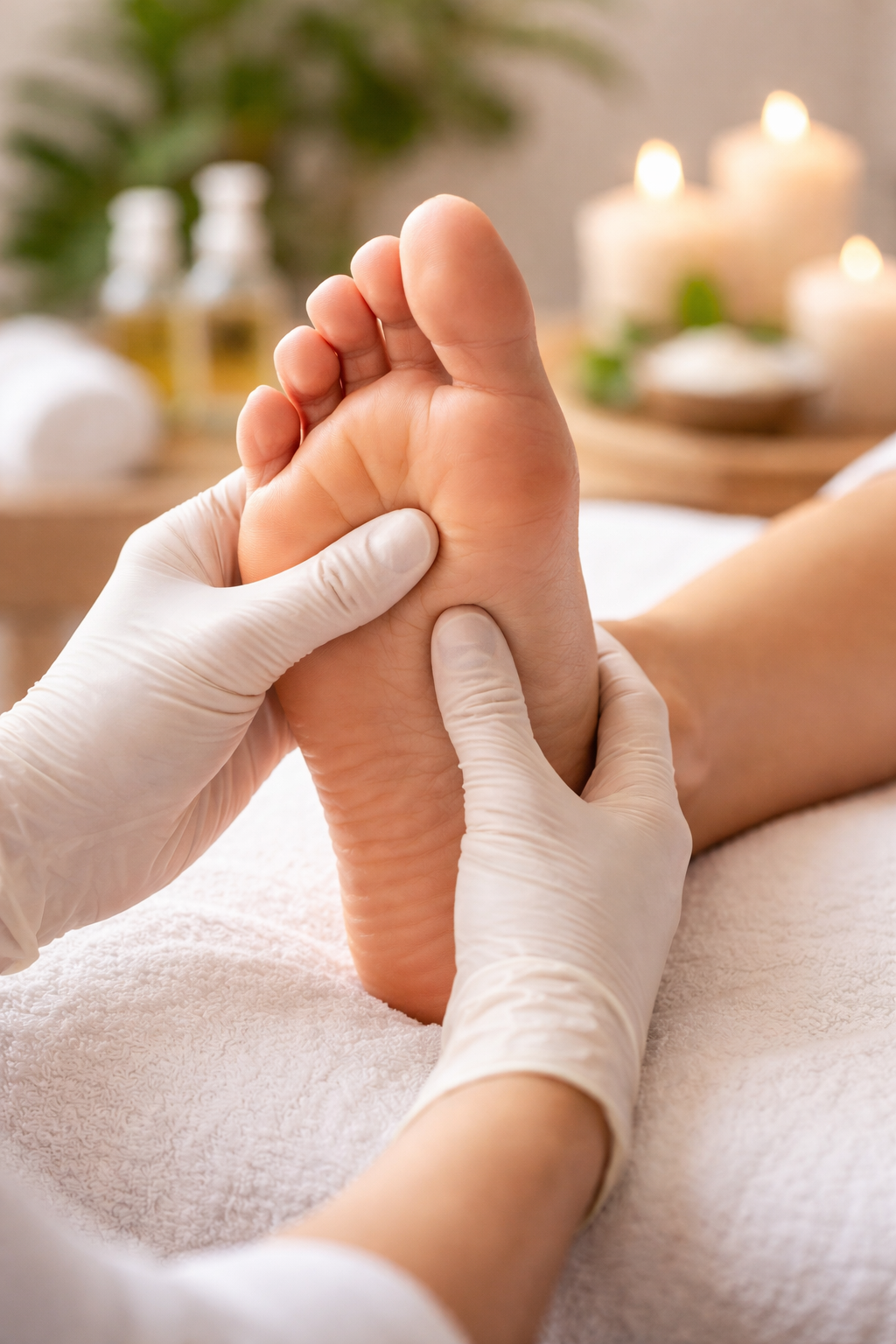 Fotmassasje behandling