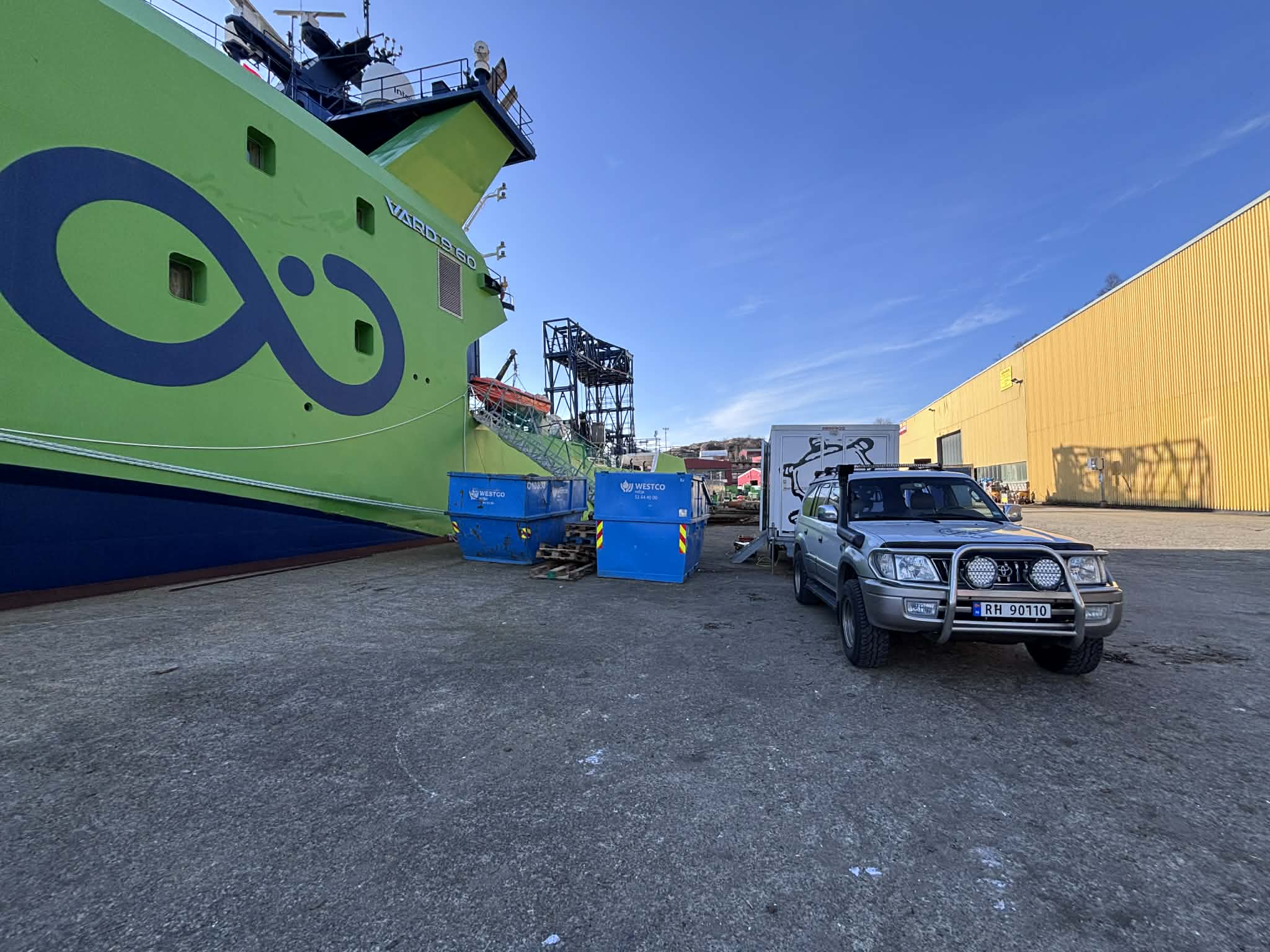 Eget arkivbilde fra mobilisering av ROV-utstyr.