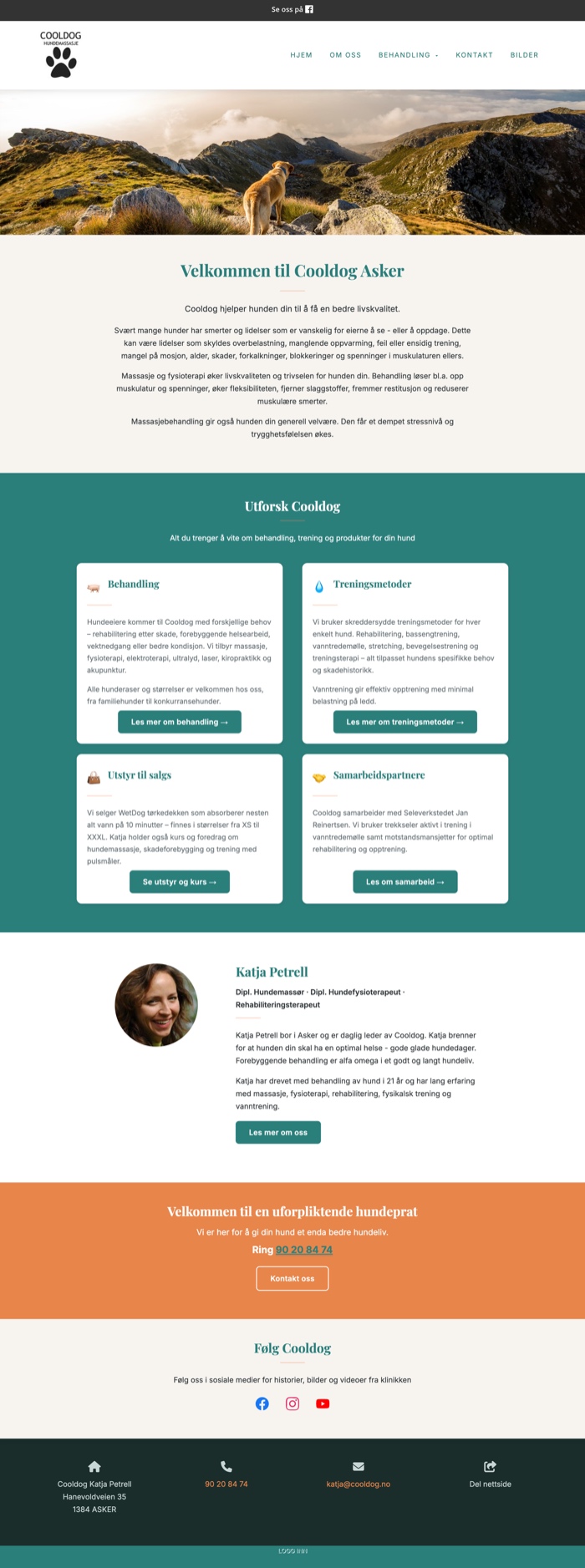 Skjermbilde av cooldog.no