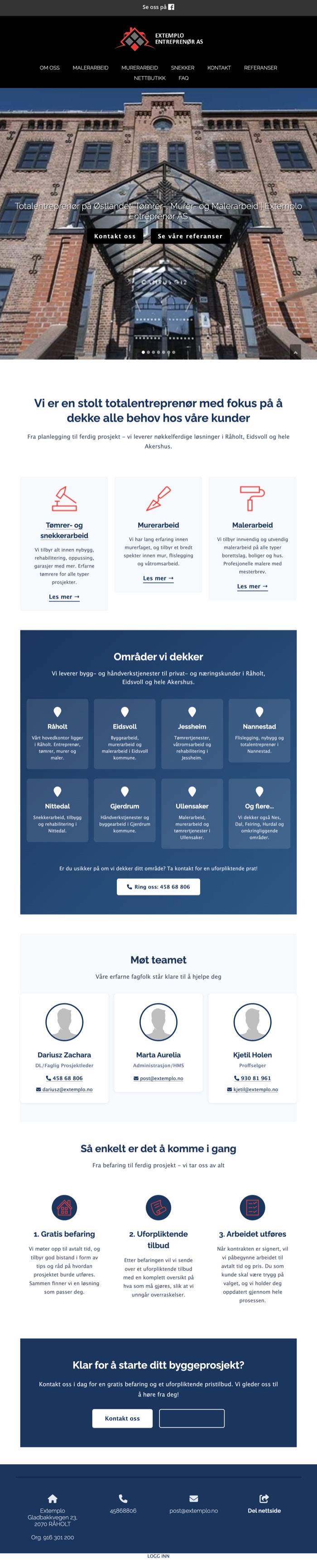 Skjermbilde av extemplo.no