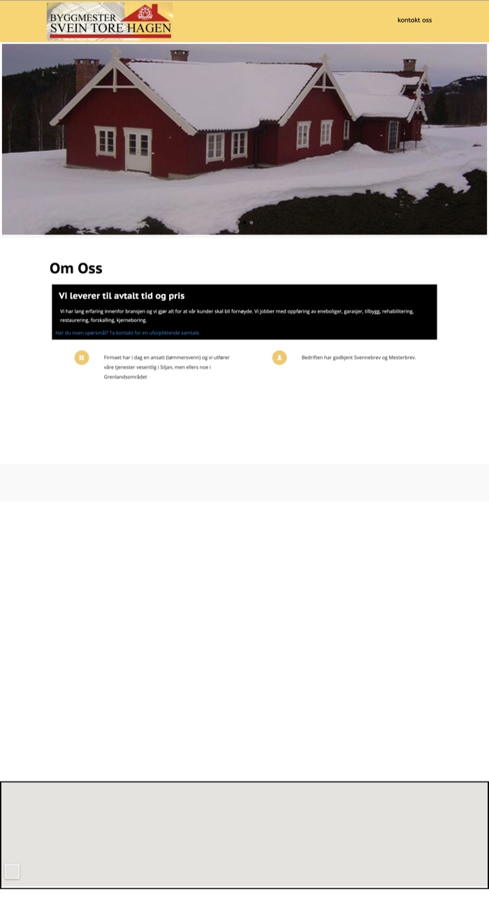 Byggmester Hagen AS gammel nettside