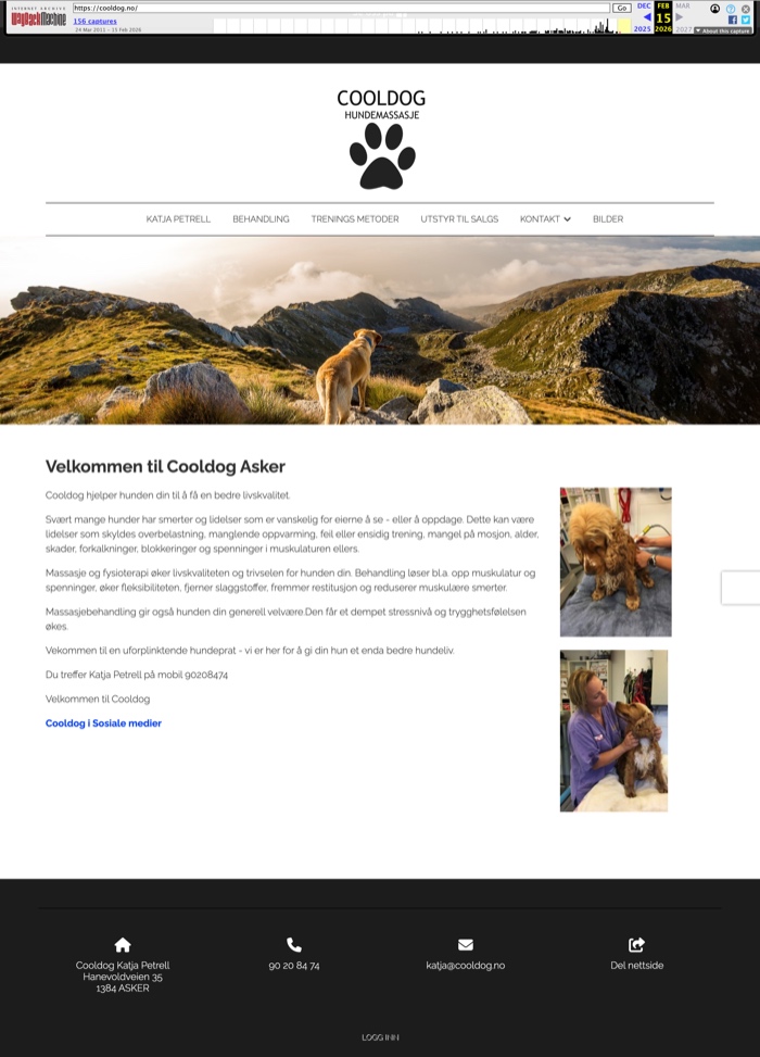 Cooldog Asker gammel nettside