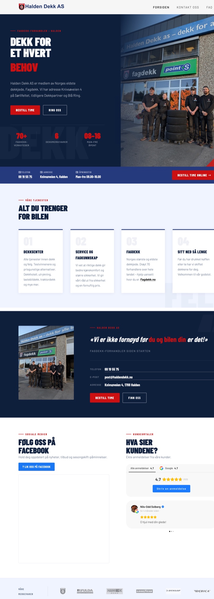 Skjermbilde av haldendekk.no