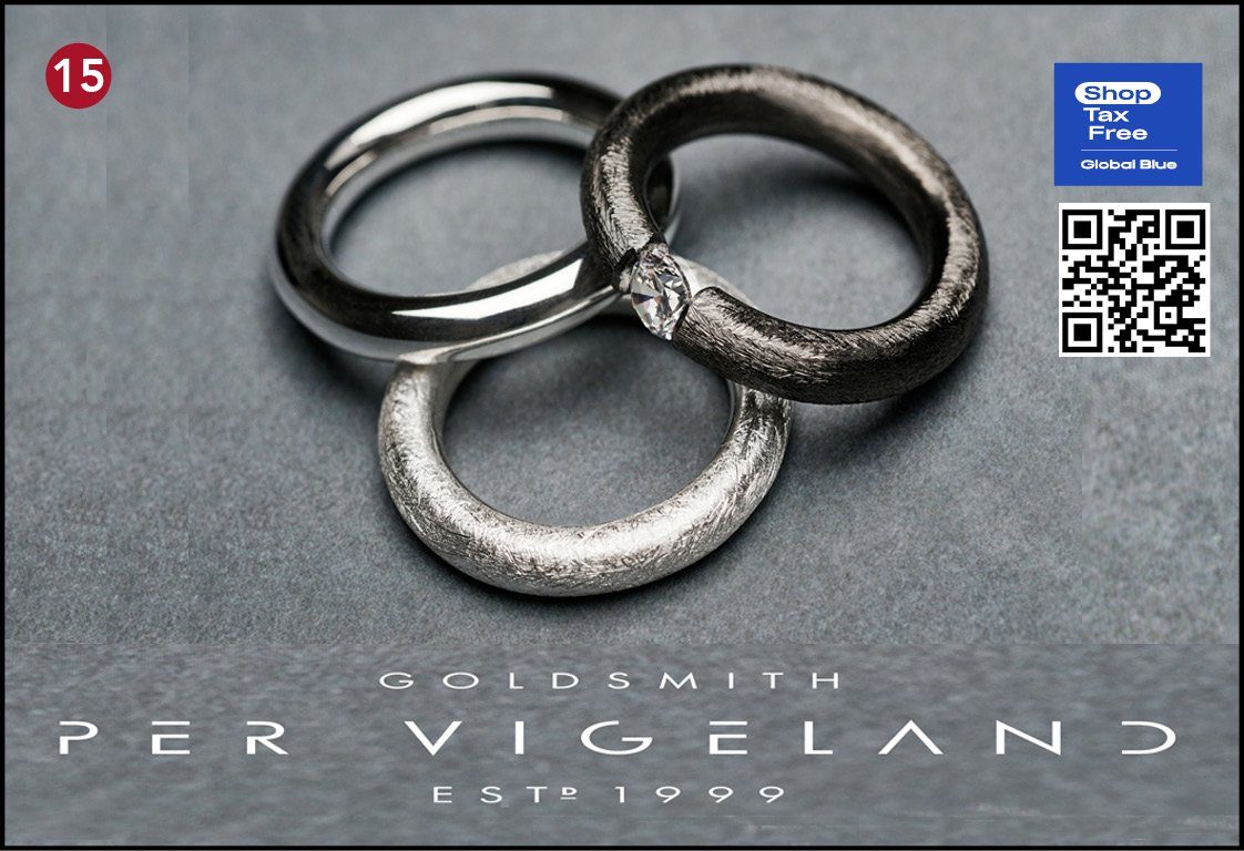 Per Vigeland Goldsmith Bergen – handcrafted jewellery, Est. 1999. Number 15 on the map, Bergen city centre.