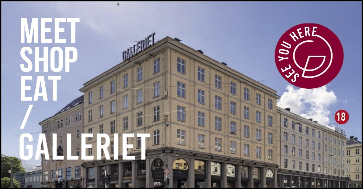 Galleriet shopping centre – Meet, Shop, Eat. Number 18 on the map, Torgallmenningen, Bergen.