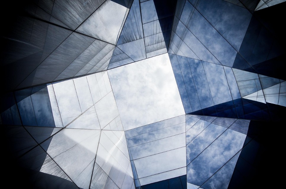 Abstrakt glassfasade