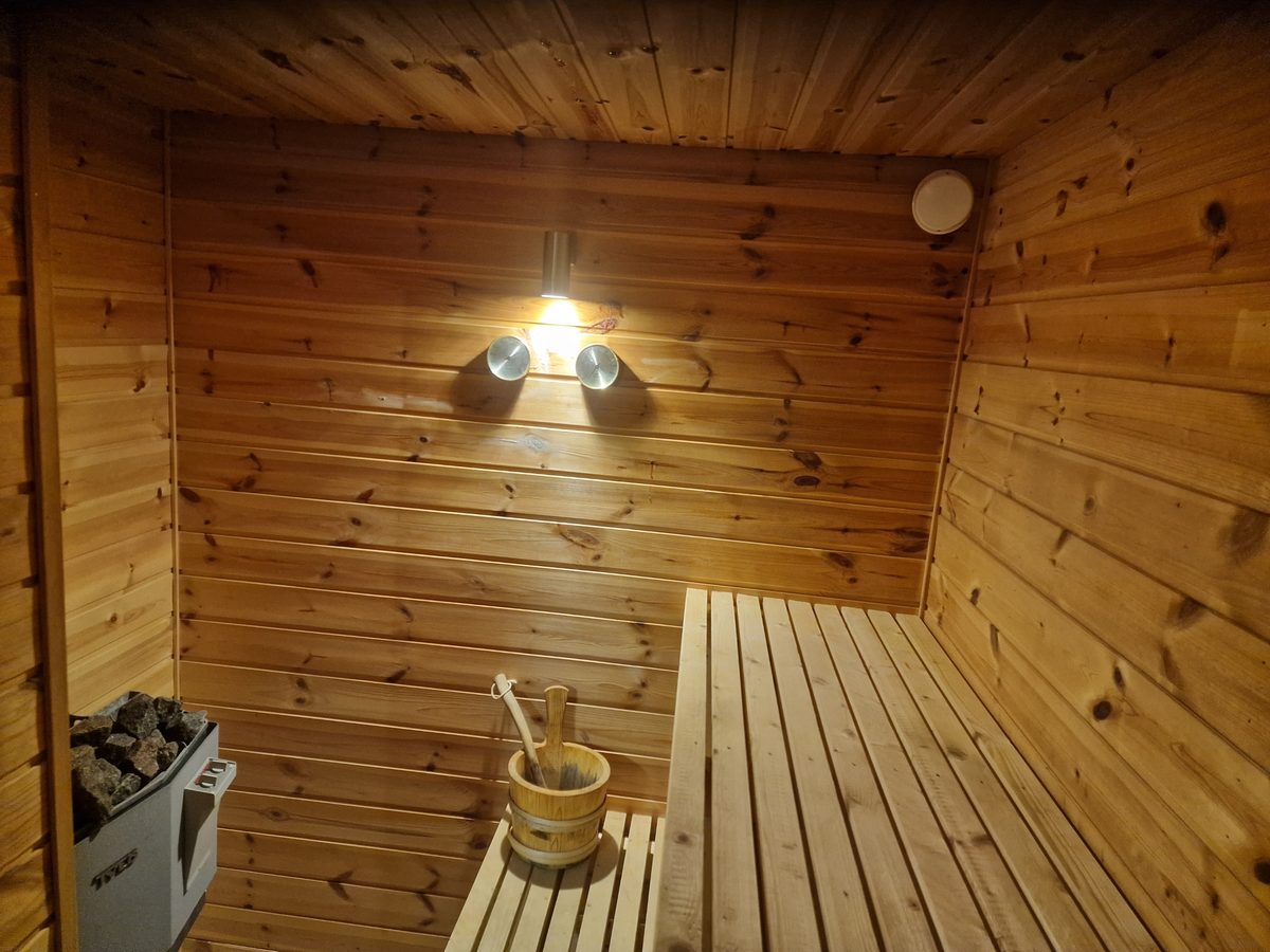 Sauna om bord på Lyngdal Sjøbase