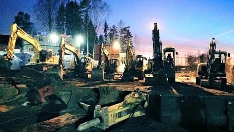 Sletten Anlegg og Transport – anleggsmaskiner i arbeid