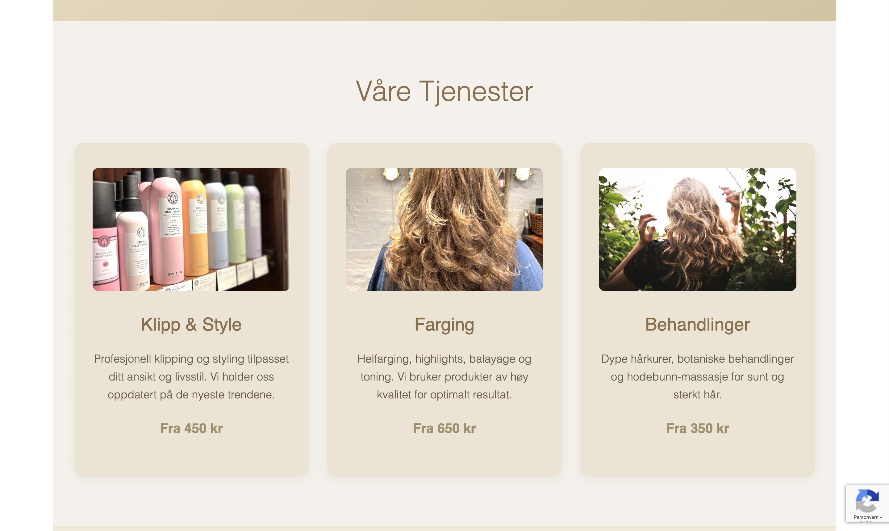 Demo 5 – forside med smart bildeplassering av AI