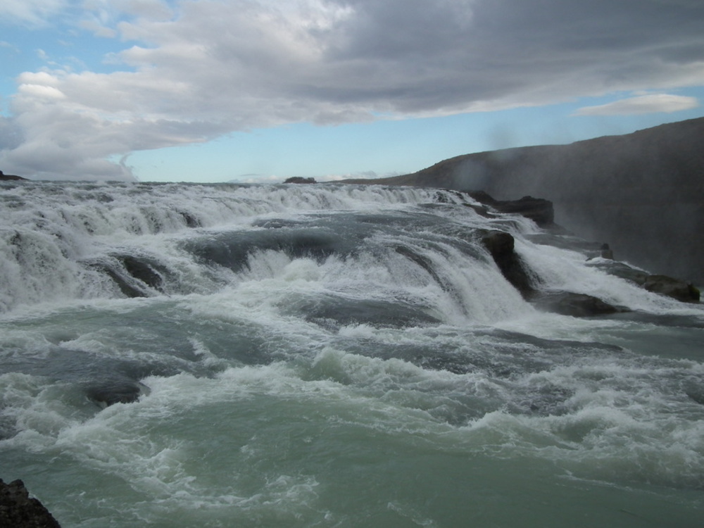 Gullfoss på nært hold. 
Foto Kåre Hansen