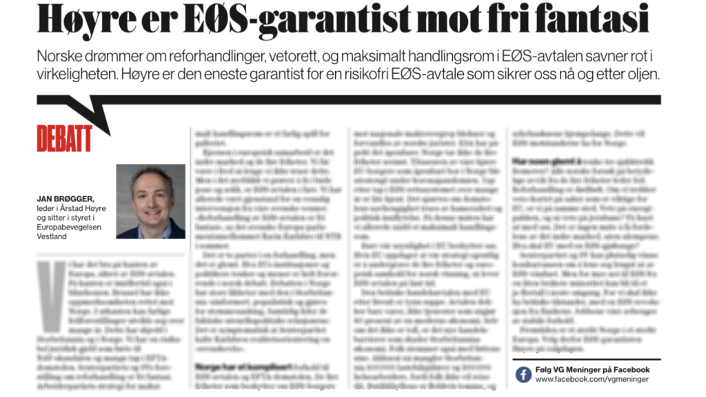 The Conservatives are the EEA guarantor against free fantasy