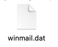Hvorfor mottar jeg et vedlegg som heter winmail.dat i e-posten?