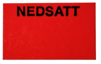 Etikett 26x16, Rød 2, NEDSATT