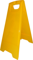 Gulvstativ Gul plast uten text, 31 x 63 cm
