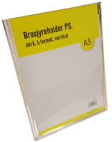 Brosjyreholder PS A5, skrå, L-format, Stående