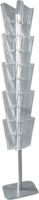 Brosjyreholder Gulv Duo, Dobbelsidig, 10xA4, Akryl/ Alu