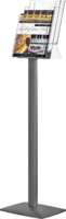 Brosjyrestativ Pillar, Stående 3xA4, Alu/akryl