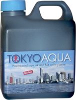 Tusjvæske Tokyo Aqua, blå, 1 ltr.