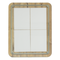 Meny-/ Infodisplay 4xA4, Eik Laminert, Glass frontplate