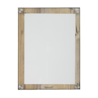 Meny-/ Infodisplay 1xA4, Eik Laminert, Glass frontplate