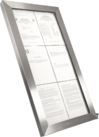 Meny-/ Infodisplay 6xA4, LED, Stål