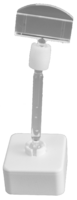 Plakatholder, stor magnet, 50mm stang, 27mm holder, Transparent