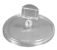 Plakatholder, 85mm rund fot, 27mm holder, Transparent