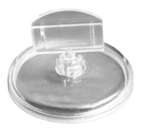 Plakatholder, 50mm rund fot, 27mm holder, Transparent