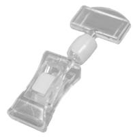 Plakatholder, liten klype, 27mm holder, Transparent