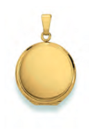 Medaljong 14K gultgull Rund