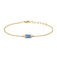 Square – Armbånd FG - Swiss Blue Topaz